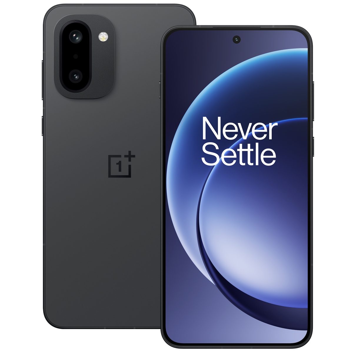 OnePlus 15R, hiilenmusta Charcoal Black.