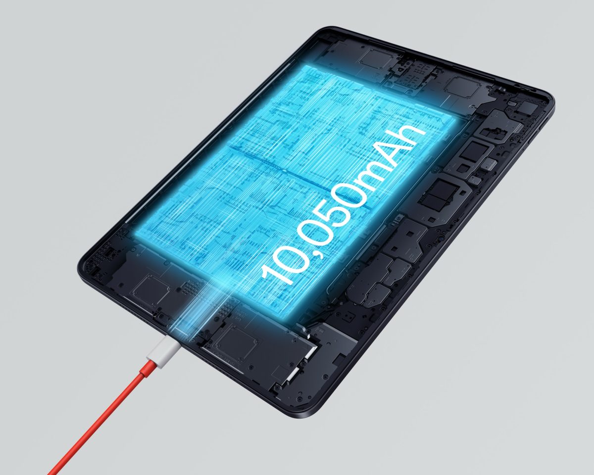 OnePlus Pad Go 2:ssa on 10 050 milliampeeritunnin akku.