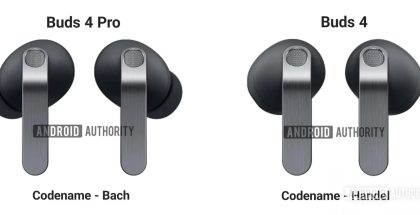 Samsung Galaxy Buds4:stä ja Galaxy Buds4 Prosta paljastuneet kuvat. Kuva: Android Authority.