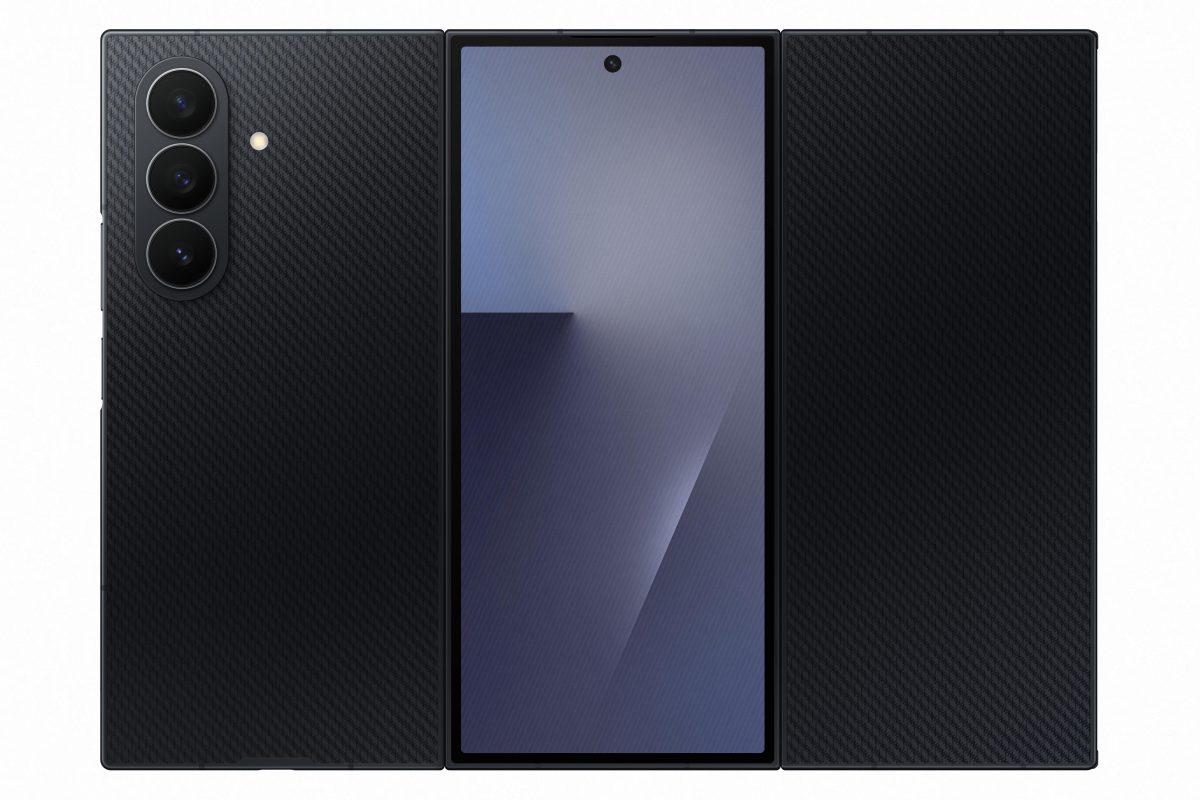 Samsung Galaxy Z TriFoldissa on kolmiosainen rakenne kahdella taitoskohdalla.