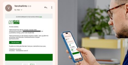 Huijarit pyrkivät hyödyntämään viranomaisten, kuten verottajan, nimeä huijauksissa. Kuva: Suomen Telemarkkinointiliitto.
