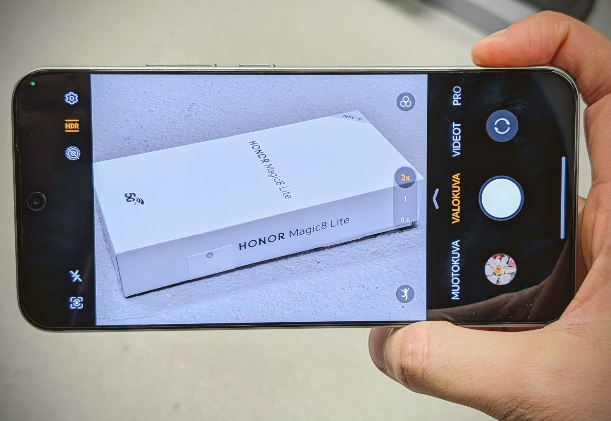 Yksinkertainen kamerasovellus on helppo käyttää.