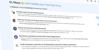 Gmailin uusi AI Inbox -näkymä kokoaa yhteenvedon saapuneista sähköposteista.