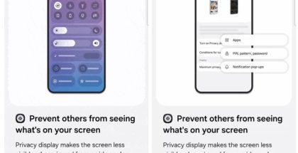 Samsungin Privacy Display -toiminnosta paljastui jo tietoja ohjelmistosta. Kuvat: SammyGuru.
