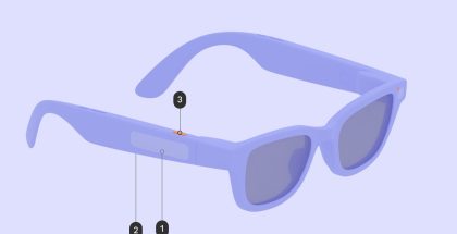 Android XR -laseissa tulee olemaan virtapainike, kosketuslevy ja kamerapainike.