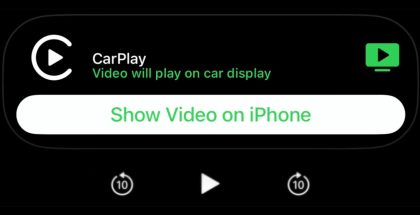 CarPlay on saamassa videotuen.