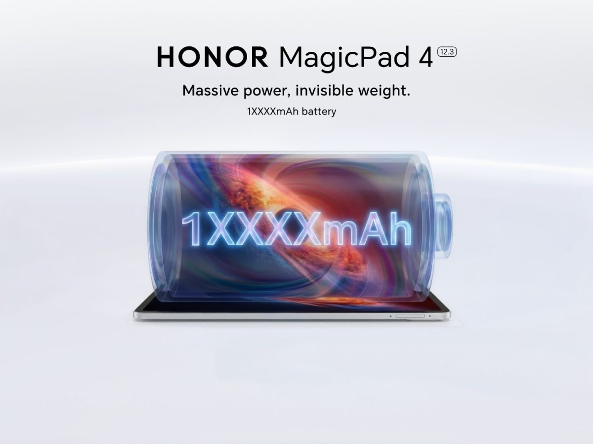 Honor MagicPad 4:ssä on yli 10 000 milliampeeritunnin akku.