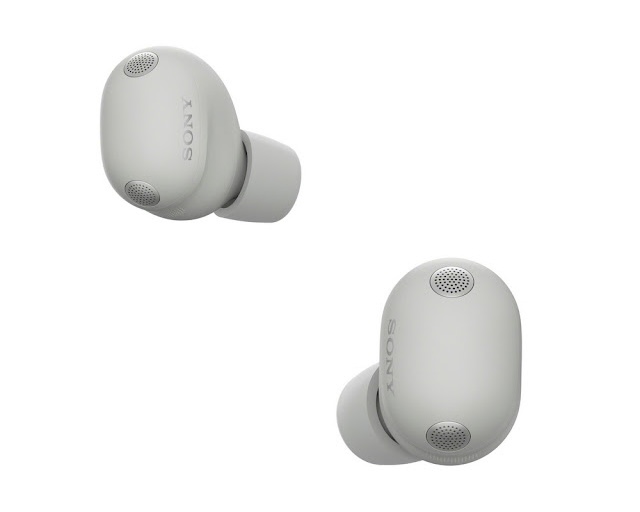 Sony WF-1000XM6 -kuulokkeet vaaleana platinanhopeana värivaihtoehtona.