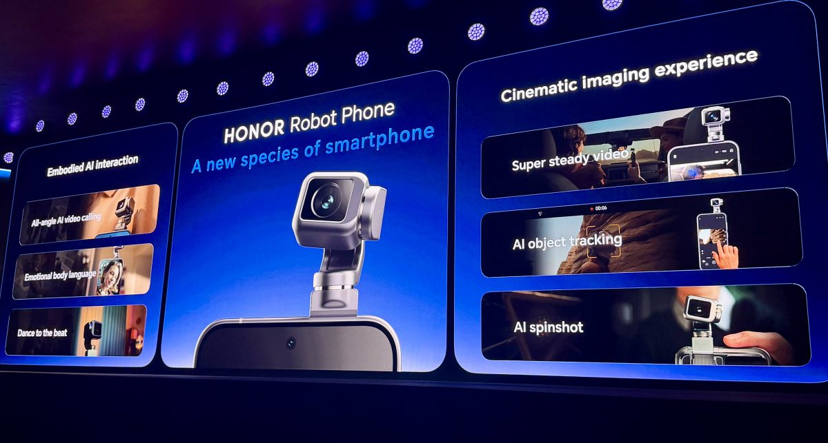 Honor Robot Phonen ominaisuuksia.