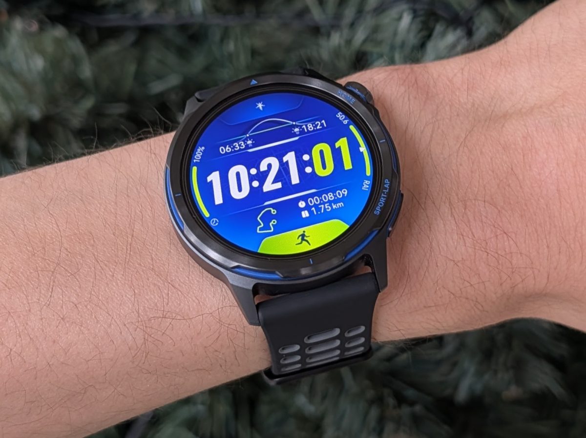 Huawei Watch GT Runner 2:ssa on 1,32 tuuman AMOLED-näyttö.