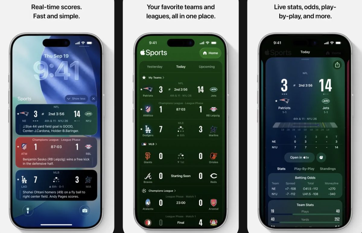 Apple Sports -sovellus.