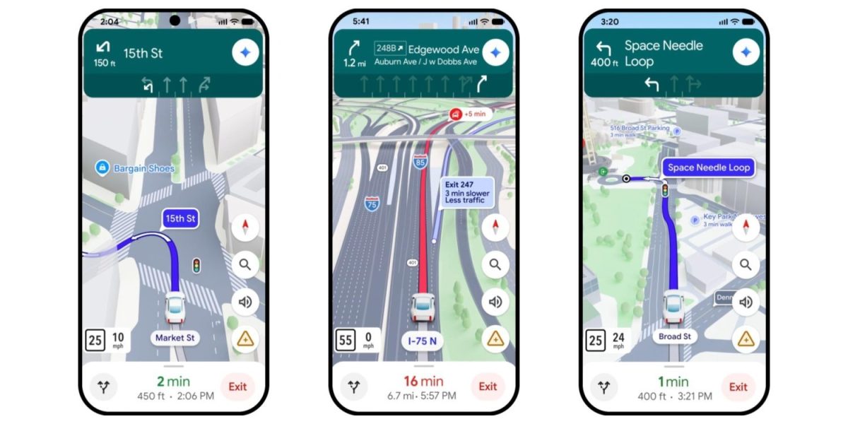 Immersive Navigation pyrkii havainnollistamaan ympäristöä ajonavigointinäkymässä.