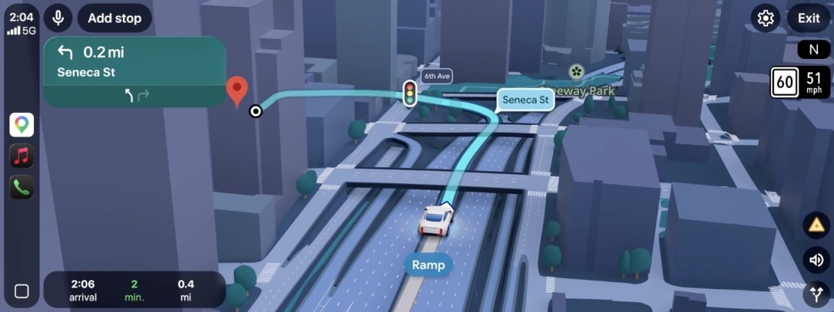 Immersive Navigation sisältää muun muassa 3D-mallinnetut rakennukset.