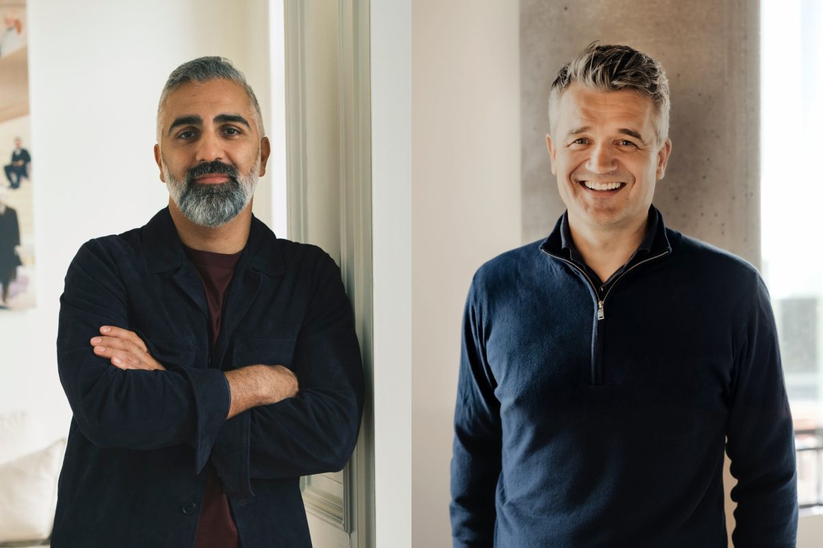 Kustomin toimitusjohtaja Kamjar Hajabdolahi ja Vipps MobilePayn toimitusjohtaja Rune Garborg.