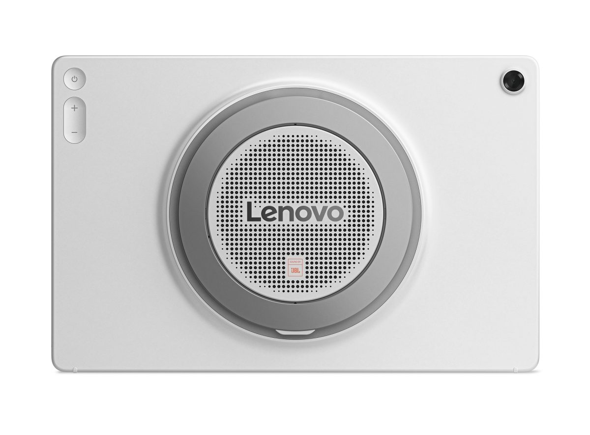 Lenovo Tab Plus Gen 2 sisältää takana suuren kaiuttimen. Kuva: Evan Blass / X.