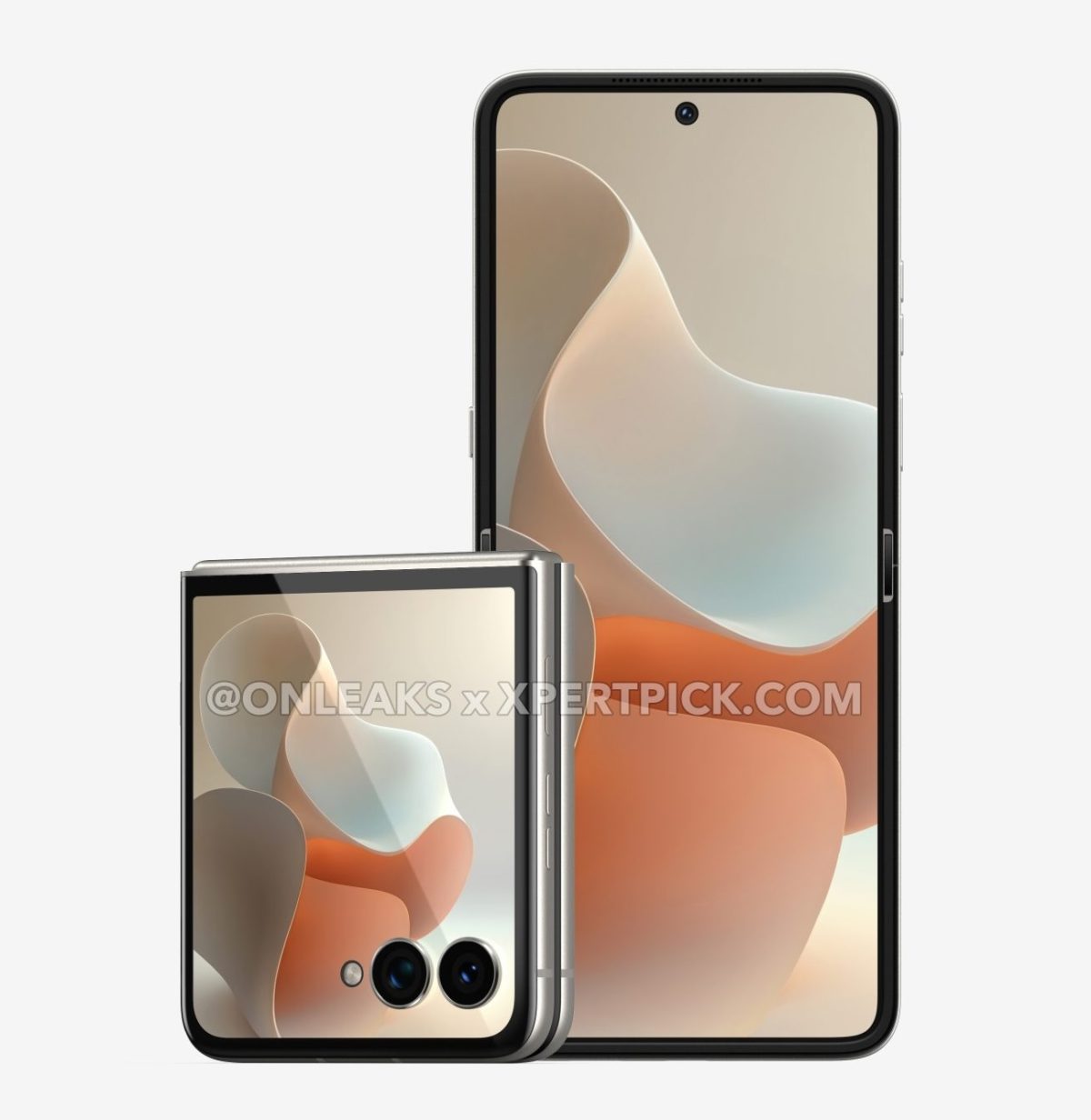 Motorola Razr 70 Ultran mallinnos. Kuva: OnLeaks / Xpertpick.