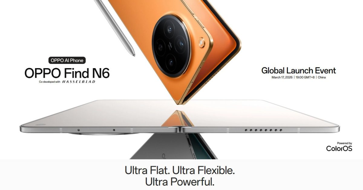 Oppo Find N6 julkistetaan 17. maaliskuuta.