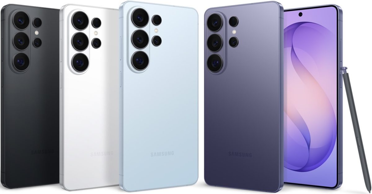 Samsung Galaxy S26 Ultra eri väreissä.