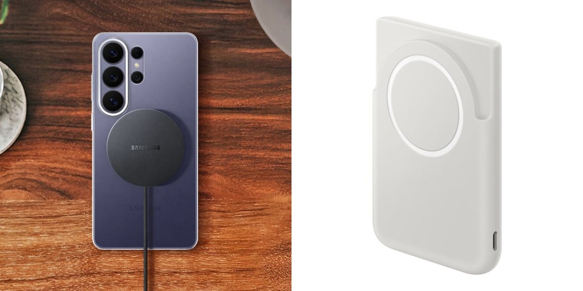 Samsung Magnet Wireless Charger ja Magnet Wireless Battery Pack.