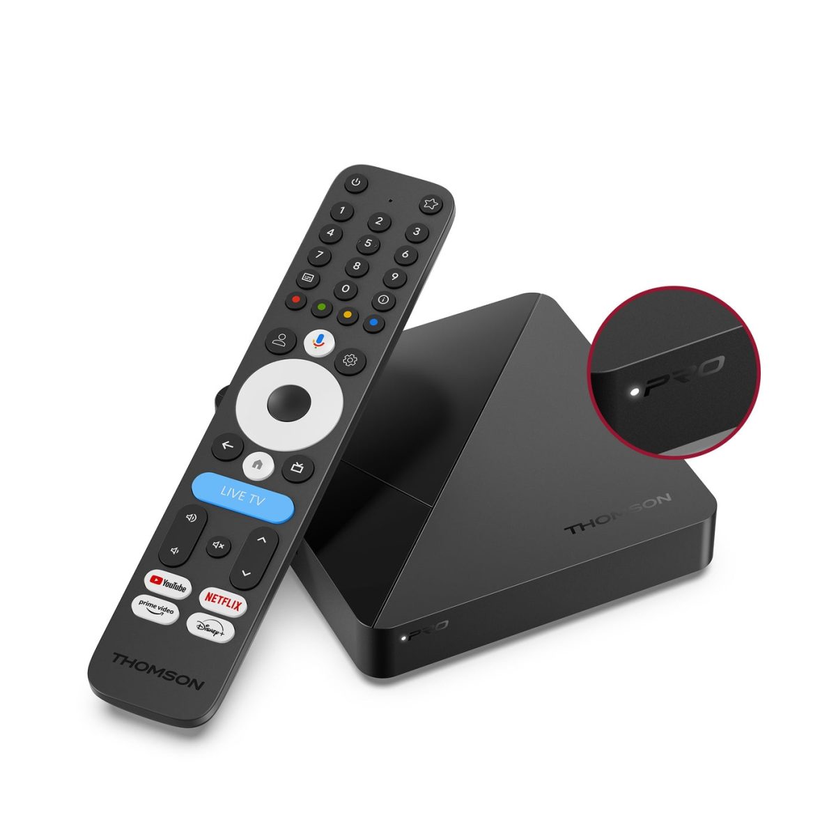 Thomson Google TV Streaming Box 260 Pro 4K.