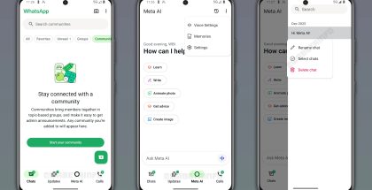 WhatsApp testaa Meta AI -välilehteä. Kuva: WABetaInfo.