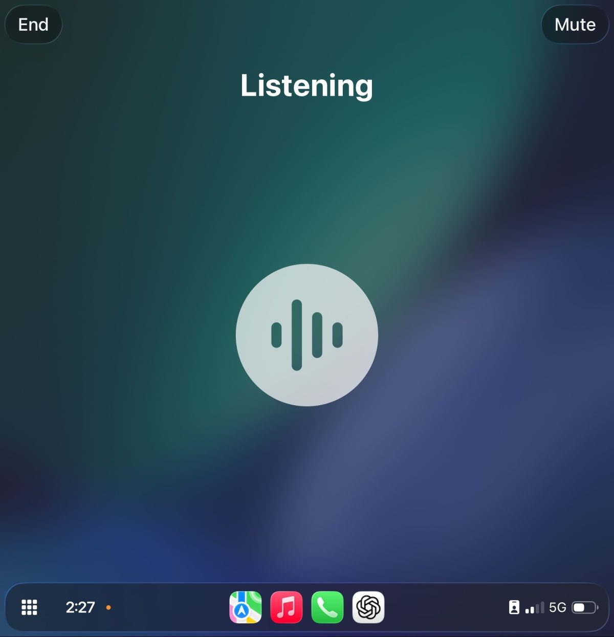 ChatGPT CarPlayssa. Kuva: 9to5Mac.