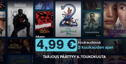 Disney+:n saa jälleen alkaen 4,99 eurolla kuukaudessa kolmen kuukauden ajaksi.
