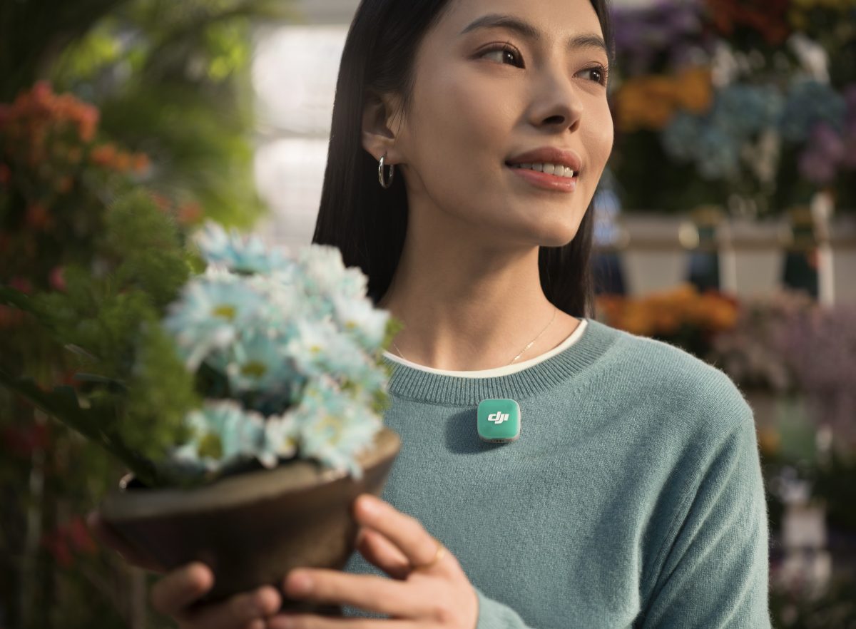 DJI Mic Mini 2 käytössä.