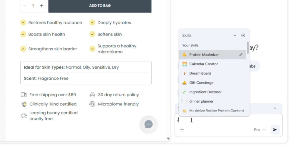 Gemini saa uuden Skills-ominaisuuden Google Chromessa.