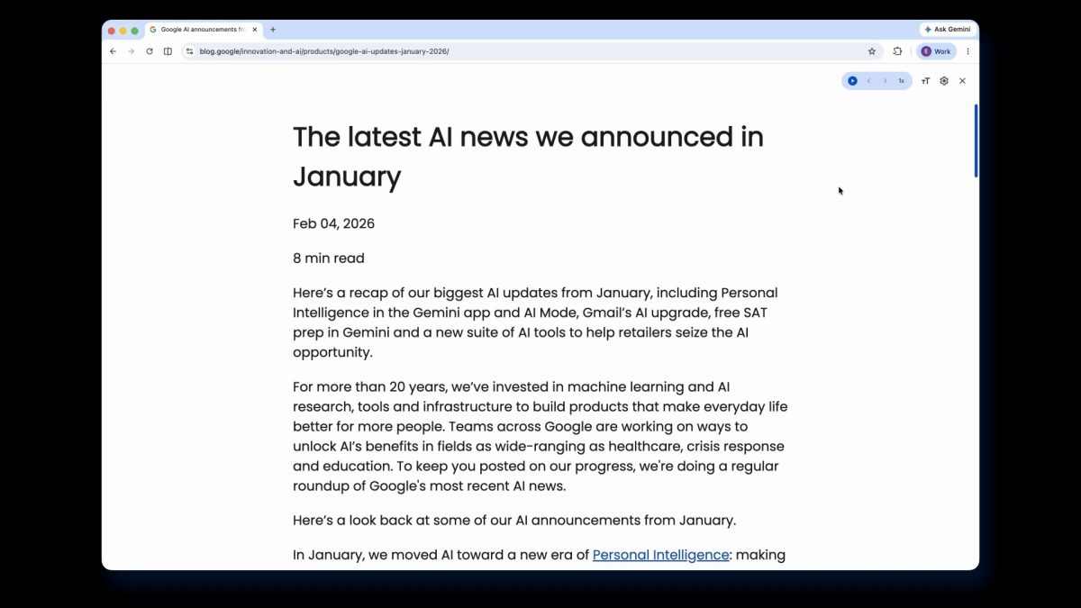 Chrome saa uuden lukutilan.