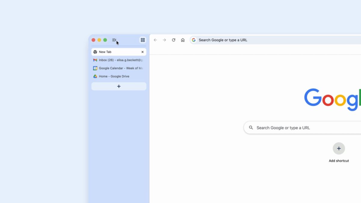 Chromessa voi jatkossa ottaa käyttöön pystysuuntaisen välilehtipalkin.