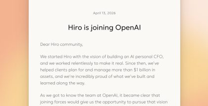 OpenAI osti Hiro Financen.
