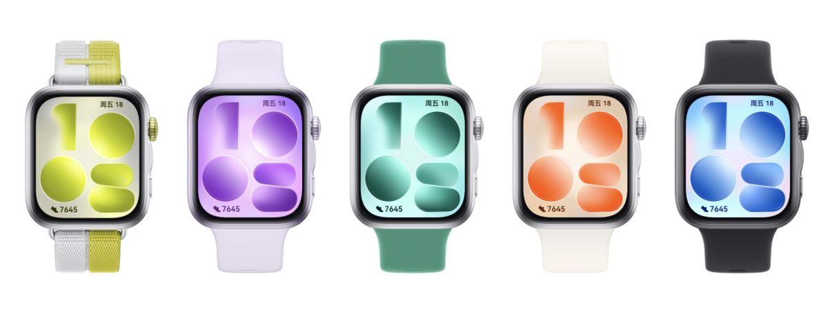 Huawei Watch Fit 5 eri väreissä.