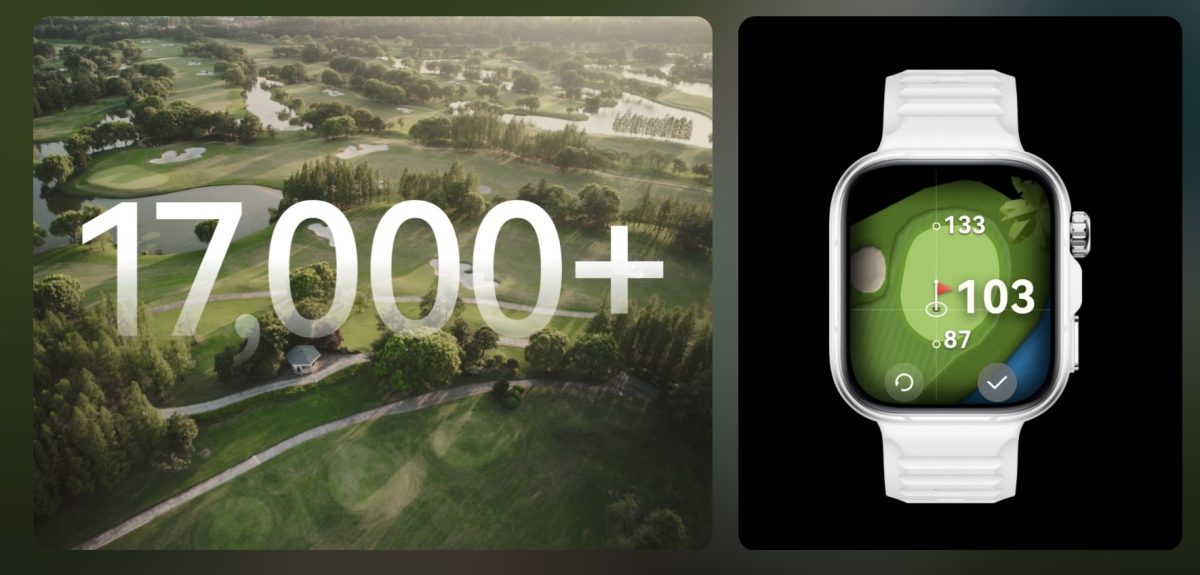 Huawei Watch Fit 5 Pro tarjoaa golfkenttätilan.