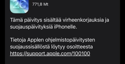 iOS 26.4.2 on nyt ladattavissa.