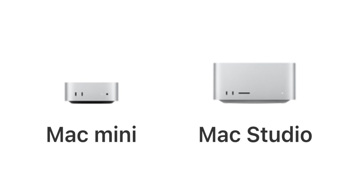 Mac mini ja Mac Studio.