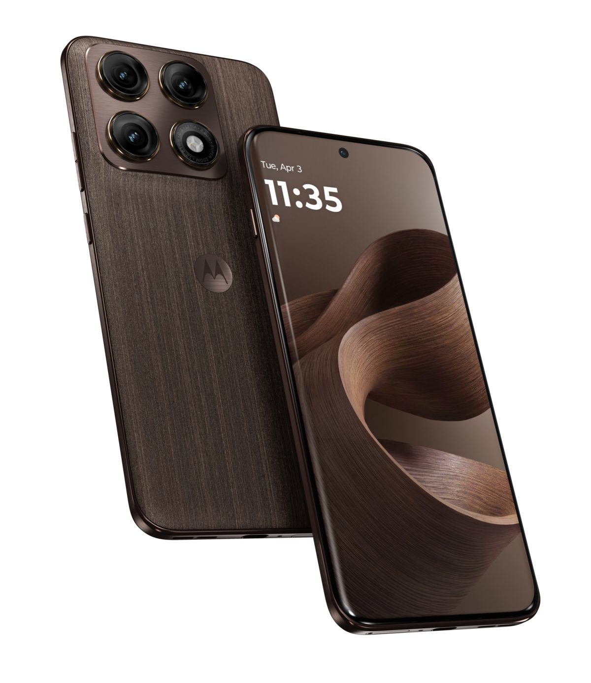 Motorola Edge 70 Pro, Pantone Chicory Coffee.