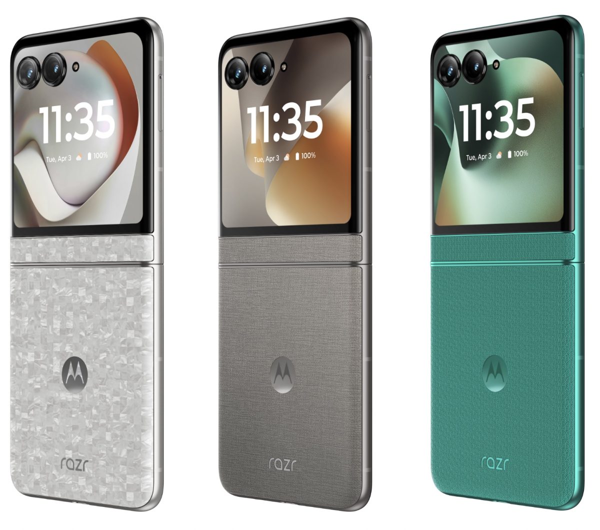 Motorola Razr 70 eri väreissä.