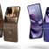 Motorola Razr 70 Ultra, Pantone Cocoa Wood ja Pantone Orient Blue. Kuva: OnLeaks / Android Headlines.