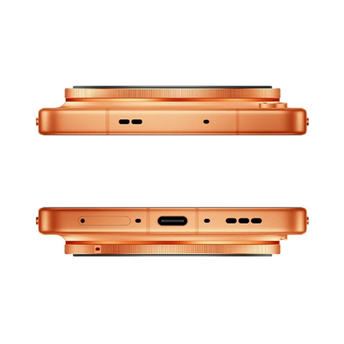 Oppo Find X9 Ultran yläpää ja pohja.