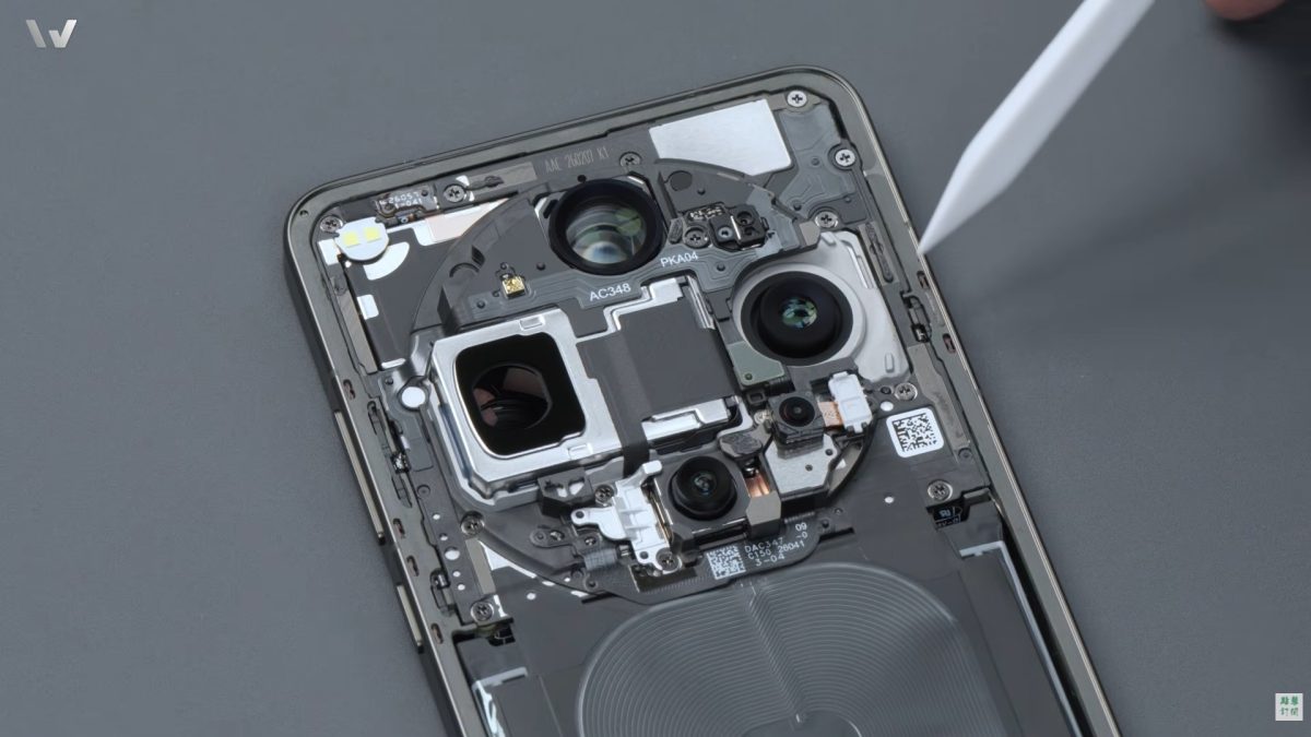 Oppo Find X9 Ultran kamerat WekiHomen purkuvideolla.