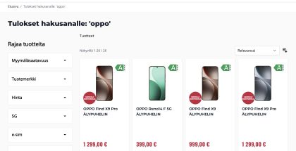 Oppp-puhelimia löytyy nyt myös Veikon Koneen valikoimista.