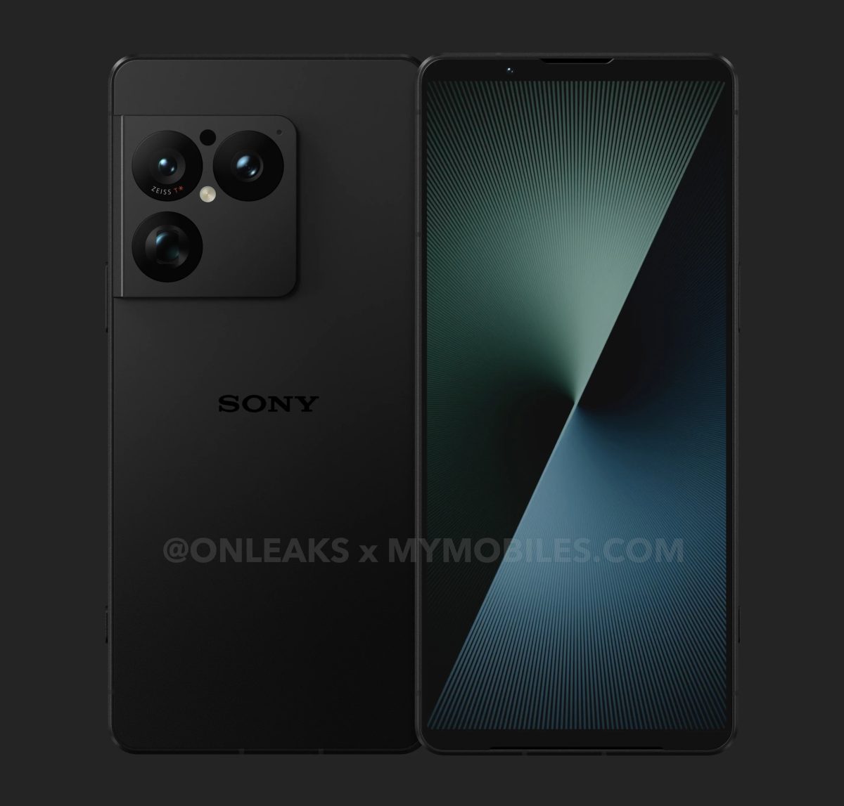 Sony Xperia 1 VIII:n mallinnos. Kuva: OnLeaks / MyMobiles.