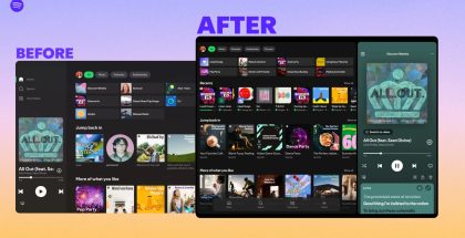 Spotify uudistuu tablettilaitteissa.