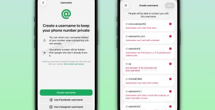 WhatsApp saa tuen käyttäjänimille. Kuva: WABetaInfo.