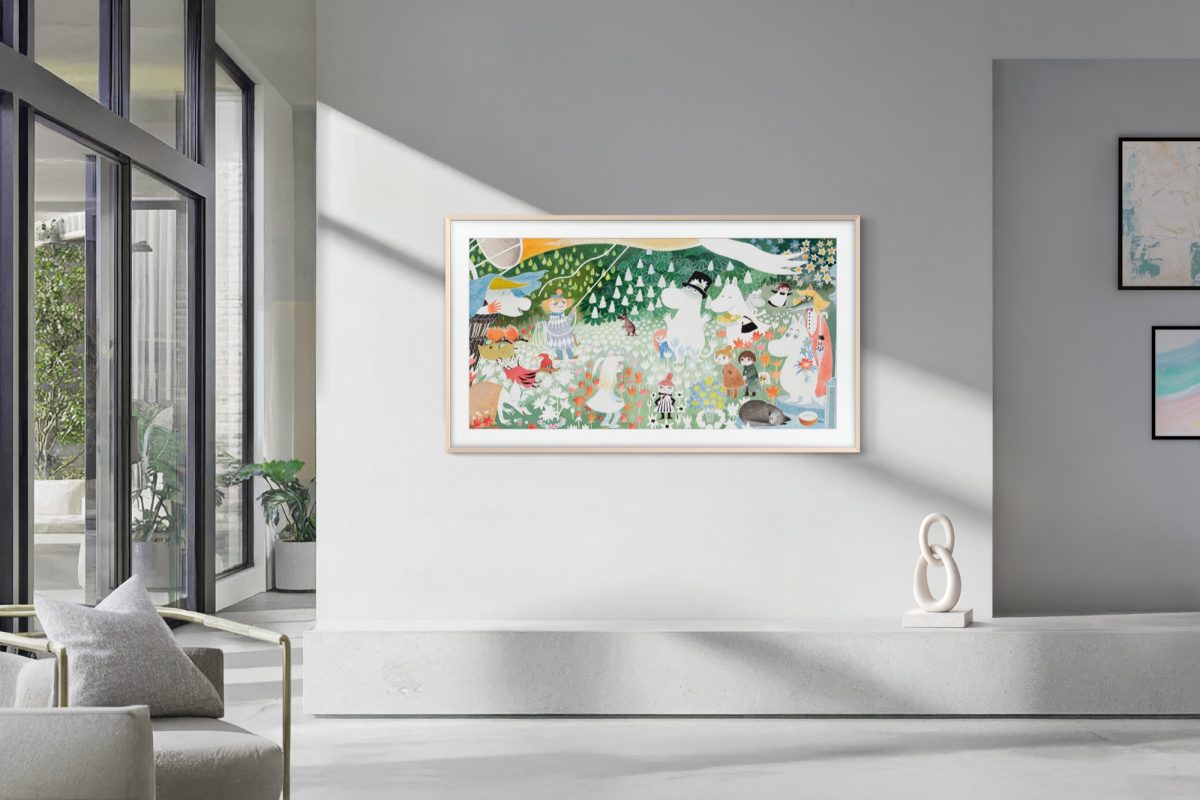 “Puutarhajuhlat” (teoksesta “Vaarallinen matka” (1977)), Tove Jansson, Samsungin The Frame Pro -televisiossa.