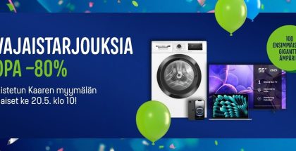 Uudistuneen Gigantti Kaaren avajaisia juhlitaan keskiviikkona 20. toukokuuta.