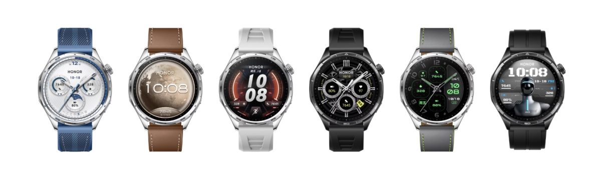 Honor Watch 6 Plussan eri versiot eri rannekkeilla.