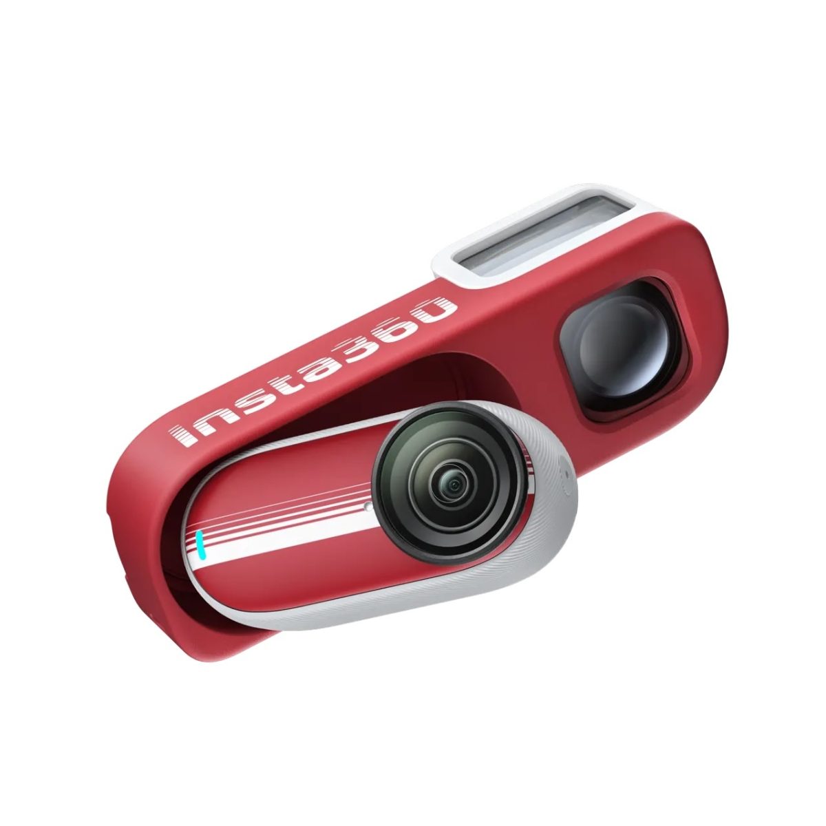 Insta360 Go 3S Retro Bundle punaisena värivaihtoehtona.