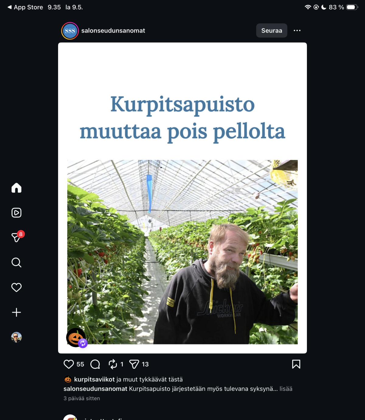 Instagram iPadille muistuttaa päivityksen jälkeen iPhone-sovellusta. Kotinäkymä ei koostu enää vain Reelseistä.